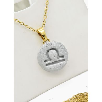 SET DE COLLAR ZODIACO, DIJE EN ACERO INOXIDABLE 316L