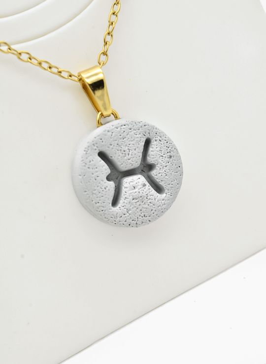 SET DE COLLAR ZODIACO, DIJE EN ACERO INOXIDABLE 316L