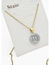SET DE COLLAR ZODIACO, DIJE EN ACERO INOXIDABLE 316L