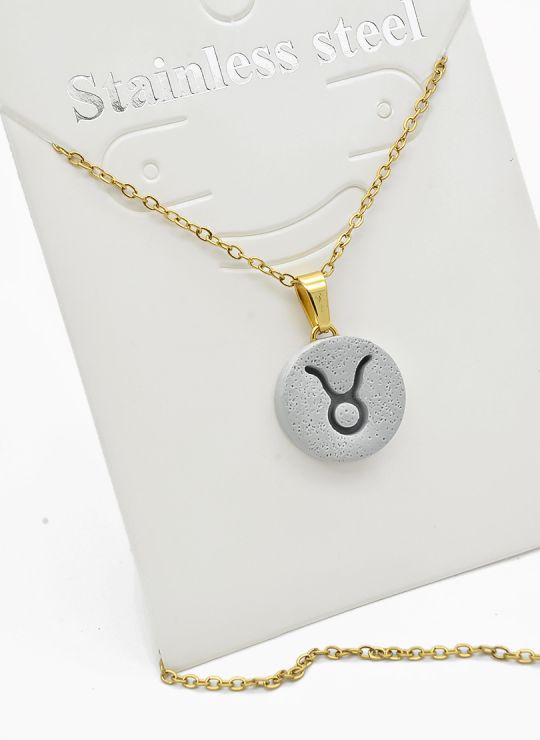 SET DE COLLAR ZODIACO, DIJE EN ACERO INOXIDABLE 316L