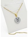 SET DE COLLAR ZODIACO, DIJE EN ACERO INOXIDABLE 316L