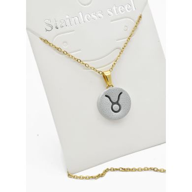 SET DE COLLAR ZODIACO, DIJE EN ACERO INOXIDABLE 316L