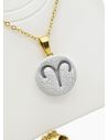 SET DE COLLAR ZODIACO, DIJE EN ACERO INOXIDABLE 316L