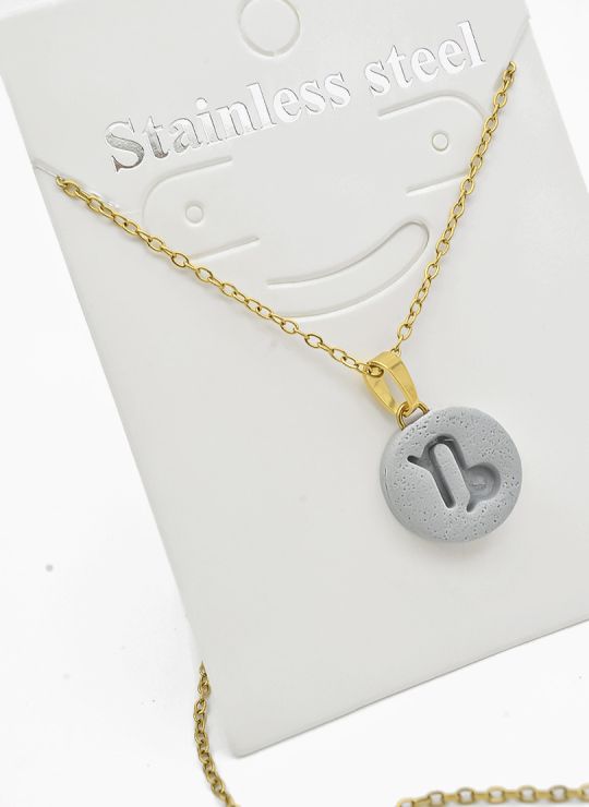 SET DE COLLAR ZODIACO, DIJE EN ACERO INOXIDABLE 316L