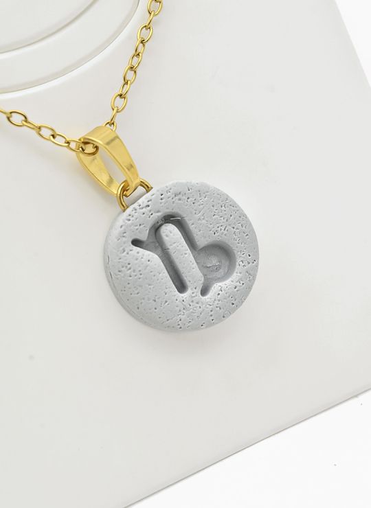 SET DE COLLAR ZODIACO, DIJE EN ACERO INOXIDABLE 316L