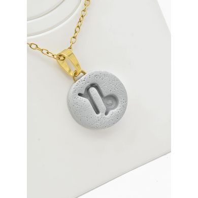 SET DE COLLAR ZODIACO, DIJE EN ACERO INOXIDABLE 316L