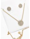 SET DE COLLAR Y DIJE EN RODIO CON MICROCIRCIONES / GARANTIA