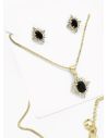 SET DE COLLAR Y DIJE EN RODIO CON MICROCIRCIONES / GARANTIA