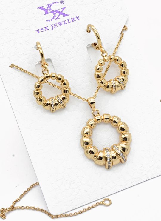 SET DE COLLAR Y DIJE EN RODIO CON MICROCIRCIONES / GARANTIA