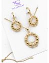 SET DE COLLAR Y DIJE EN RODIO CON MICROCIRCIONES / GARANTIA