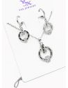 SET DE COLLAR Y DIJE EN RODIO CON MICROCIRCIONES / GARANTIA