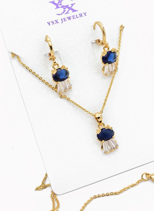 SET DE COLLAR Y DIJE EN RODIO CON MICROCIRCIONES / GARANTIA