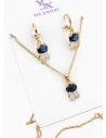 SET DE COLLAR Y DIJE EN RODIO CON MICROCIRCIONES / GARANTIA