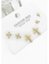 SET DE ARETES X 3 PARES RODIO XUPING /GARANTIZADO