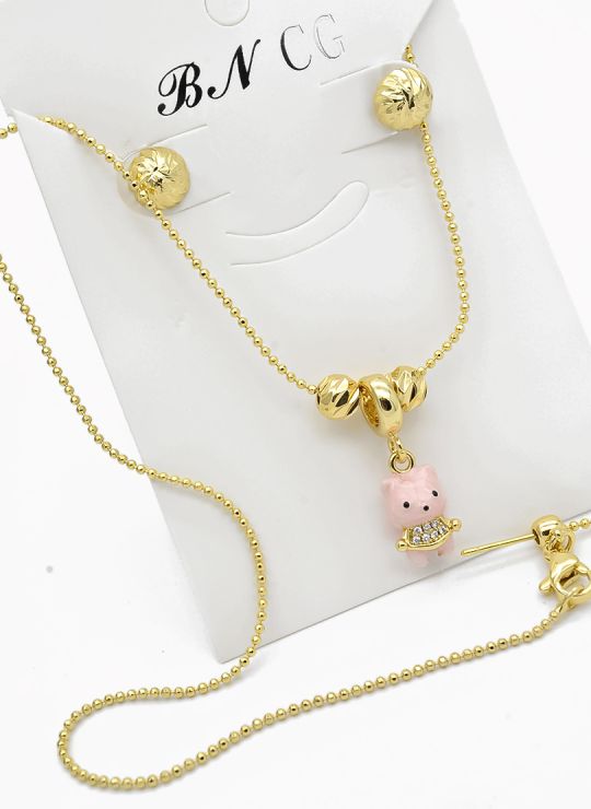 SET DE COLLAR Y DIJE EN RODIO CON MICROCIRCIONES / GARANTIA