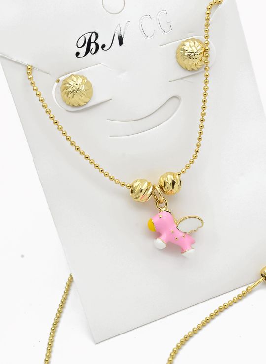 SET DE COLLAR Y DIJE EN RODIO CON MICROCIRCIONES / GARANTIA
