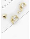 SET DE ARETES X 3 PARES RODIO XUPING /GARANTIZADO