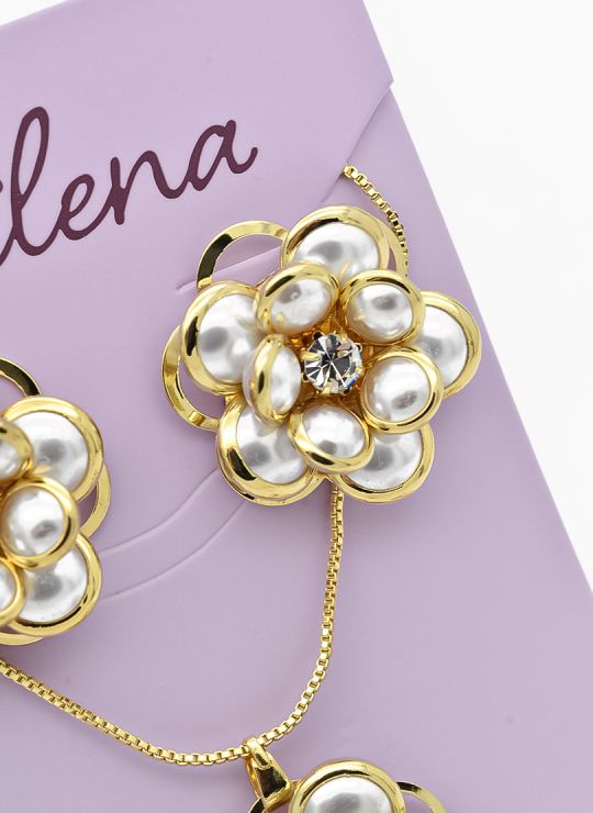 SET DE COLLAR, ANILLO  Y DIJE EN RODIO CON MICROCIRCIONES / GARANTIA