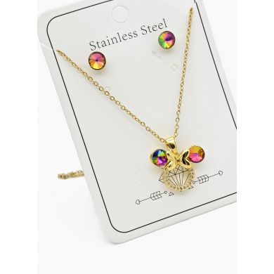 SET DE COLLAR ZODIACO, DIJE EN ACERO INOXIDABLE 316L