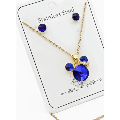 SET DE COLLAR, DIJE EN ACERO INOXIDABLE 316L