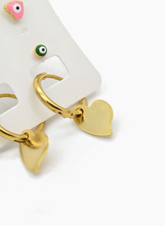 SET DE ARETES X 3 CRISTALES SURTIDO/ACERO INOXIDABLE
