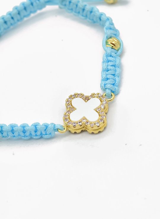 PULSERA TEJIDA / BRAZALETE EN RODIO CON MICROCIRCONES