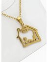 SET DE COLLAR, DIJE Y ARETES EN ACERO INOXIDABLE 316L