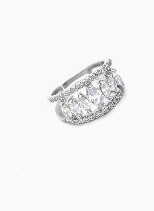 ANILLO GRADUABLE RODIO XUPING YXZ CRISTALES