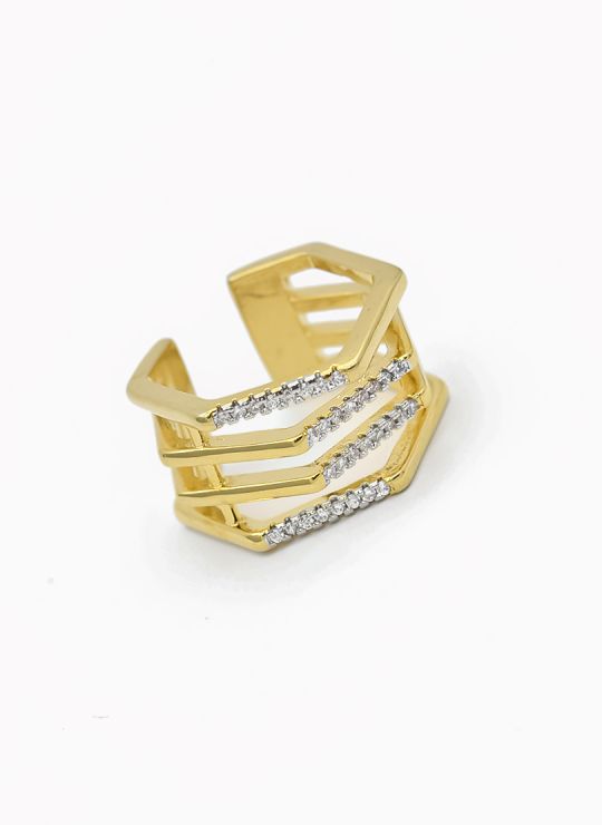 ANILLO GRADUABLE RODIO XUPING YXZ CRISTALES