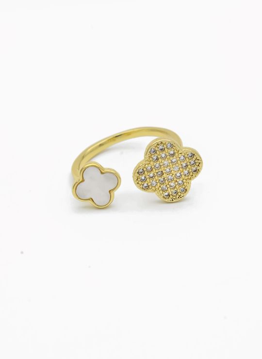 ANILLO GRADUABLE RODIO XUPING YXZ CRISTALES