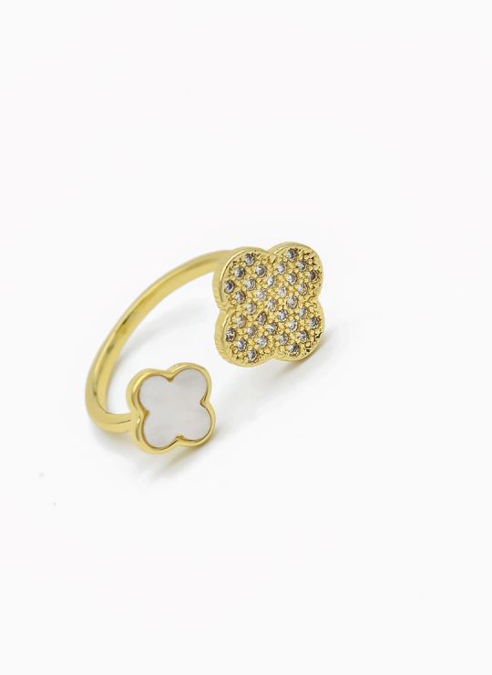 ANILLO GRADUABLE RODIO XUPING YXZ CRISTALES
