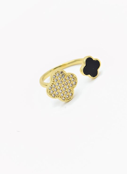 ANILLO GRADUABLE RODIO XUPING YXZ CRISTALES