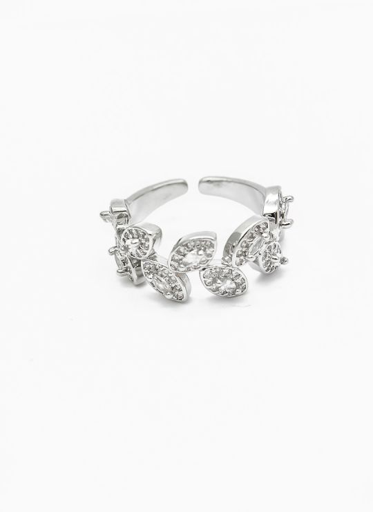 ANILLO GRADUABLE RODIO XUPING YXZ CRISTALES