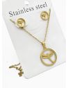 SET DE COLLAR, DIJE Y ARETES EN ACERO INOXIDABLE 316L