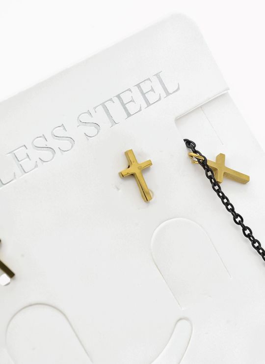 SET DE COLLAR, DIJE EN ACERO INOXIDABLE 316L