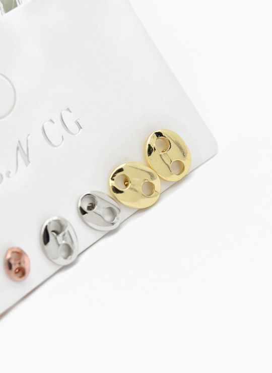 SET DE ARETES X 3 PARES RODIO XUPING /GARANTIZADO