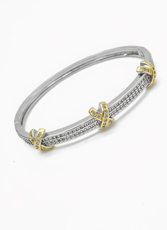 PULSERA / BRAZALETE EN RODIO CON MICROCIRCONES