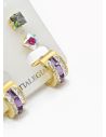 SET DE ARETES X 3 CRISTALES SURTIDO/ACERO INOXIDABLE