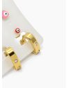 SET DE ARETES X 3 CRISTALES SURTIDO/ACERO INOXIDABLE