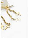 SET DE ARETES X 3 CRISTALES SURTIDO/ACERO INOXIDABLE