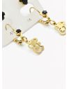 SET DE ARETES X 3 CRISTALES SURTIDO/ACERO INOXIDABLE