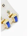 SET DE ARETES X 3 CRISTALES SURTIDO/ACERO INOXIDABLE