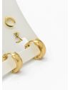 SET DE ARETES X 3 CRISTALES SURTIDO/ACERO INOXIDABLE
