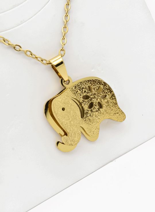 SET DE COLLAR, DIJE Y ARETES EN ACERO INOXIDABLE 316L