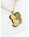 SET DE COLLAR, DIJE Y ARETES EN ACERO INOXIDABLE 316L