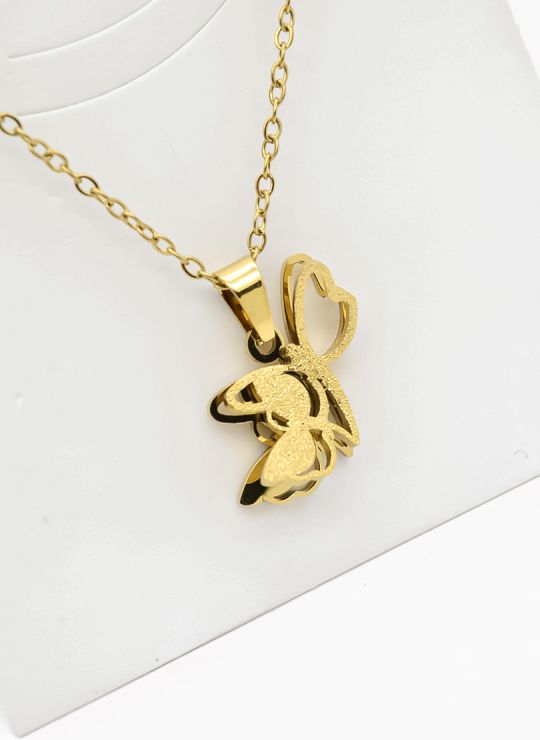 SET DE COLLAR, DIJE Y ARETES EN ACERO INOXIDABLE 316L