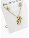 SET DE COLLAR, DIJE Y ARETES EN ACERO INOXIDABLE 316L