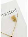 SET DE COLLAR, DIJE Y ARETES EN ACERO INOXIDABLE 316L