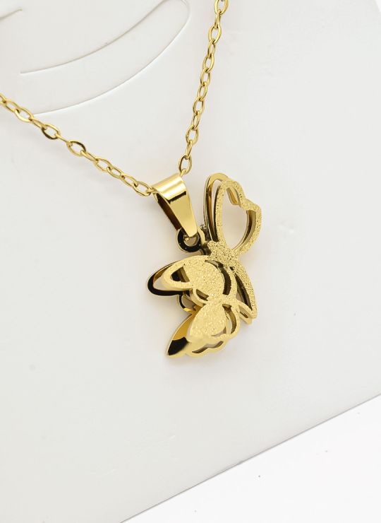SET DE COLLAR, DIJE Y ARETES EN ACERO INOXIDABLE 316L