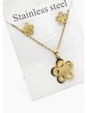 SET DE COLLAR, DIJE Y ARETES EN ACERO INOXIDABLE 316L